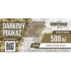 Dárkový poukaz Armyman.cz na nákup zboží v hodnotě 500 Kč