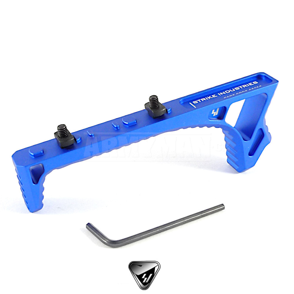 Strike Industries LINK-CFG (Curved Fore Grip), tactical grip, blue,  aluminum alloy