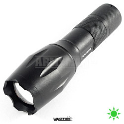 VASTFIRE A100 tactical flashlight with zoom, green light