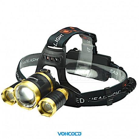 VONCOLD HEADFORCE-2002 XM-L T6 + 2x X-PE LED taktická čelová svítilna