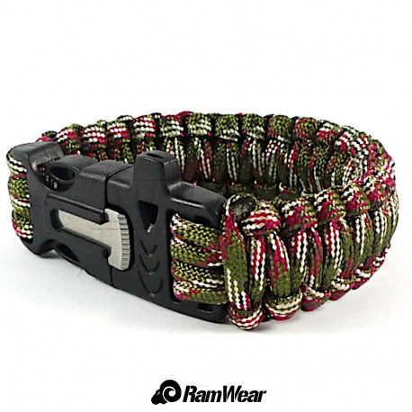 SCG Paracord Fire Starter Bracelet with whistle (Tan)
