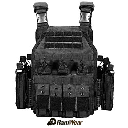 Ramwear DPCA-Vest-100, nosič plátu, armádní  černá