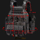 Ramwear DPCA-Vest-100, nosič plátu, armádní  černá